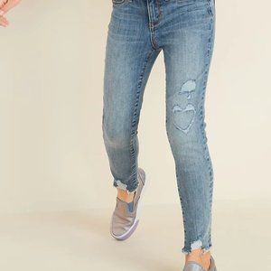 Girls Distressed ballerina jeggings